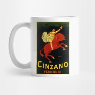 CINZANO VERMOUTH Torino Leonetto Cappiello Vintage Italian Liquor Art Deco Advertisement Mug